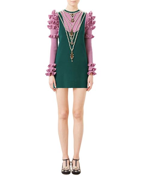 gucci pink and green dress|floral gucci dress.